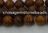 CEJ302 15.5 inches 8mm round elephant skin jasper beads wholesale