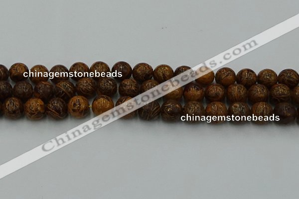 CEJ304 15.5 inches 12mm round elephant skin jasper beads wholesale