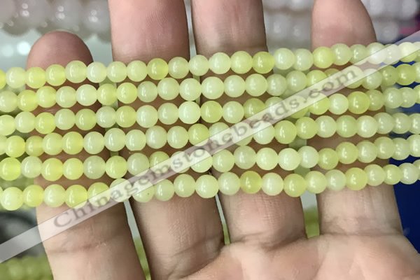 CEJ350 15.5 inches 4mm round lemon jade beads wholesale