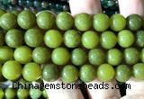 CEJ363 15 inches 10mm round lemon jade beads wholesale