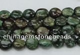 CEM01 15.5 inches 8mm flat round emerald gemstone beads wholesale