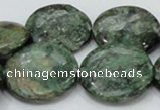 CEM04 15.5 inches 30mm flat round emerald gemstone beads wholesale