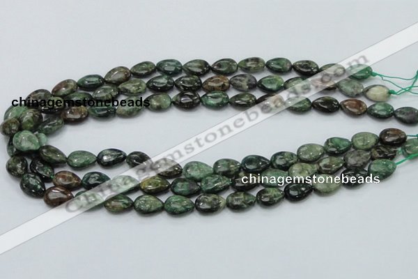 CEM06 15.5 inches 10*14mm flat teardrop emerald gemstone beads