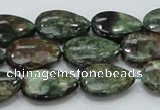 CEM07 15.5 inches 13*18mm flat teardrop emerald gemstone beads