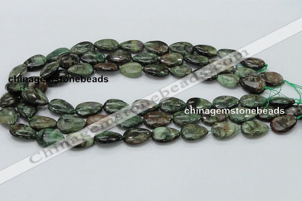 CEM07 15.5 inches 13*18mm flat teardrop emerald gemstone beads