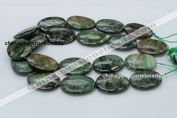 CEM15 15.5 inches 30*40mm oval emerald gemstone beads wholesale