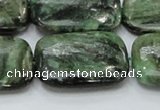 CEM21 15.5 inches 22*30mm rectangle emerald gemstone beads wholesale