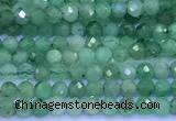 CEM75 15 inches 2mm faceted round emerald beads