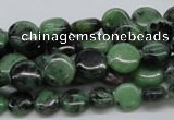 CEP10 15.5 inches 10mm flat round epidote gemstone beads