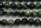 CEP106 15.5 inches 8mm faceted round epidote gemstone beads