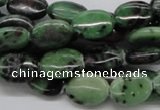 CEP11 15.5 inches 10*14mm oval epidote gemstone beads wholesale