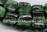 CEP15 15.5 inches 15*15mm square epidote gemstone beads wholesale