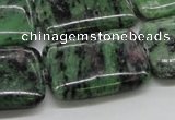 CEP19 15.5 inches 22*30mm rectangle epidote gemstone beads