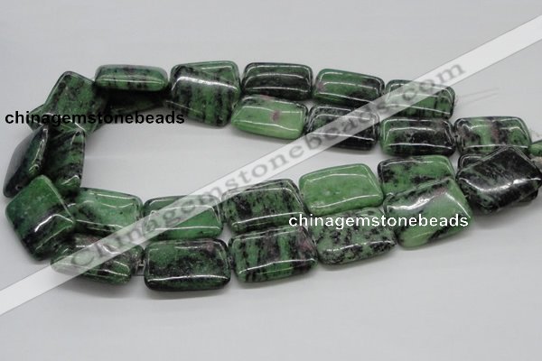 CEP19 15.5 inches 22*30mm rectangle epidote gemstone beads