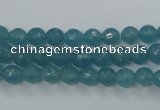 CEQ12 15.5 inches 6mm faceted round blue sponge quartz beads