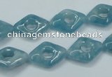 CEQ143 15.5 inches 12*16mm diamond blue sponge quartz beads