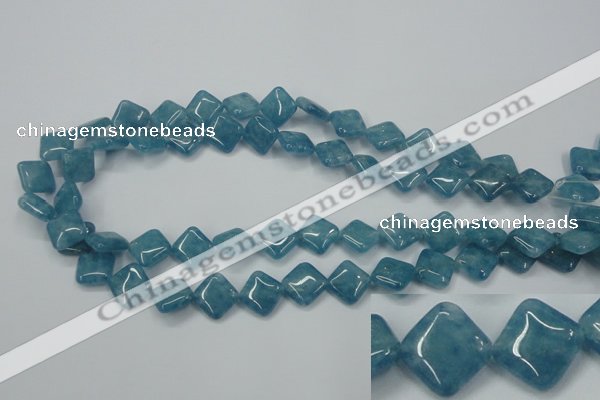 CEQ152 15.5 inches 12*12mm diamond blue sponge quartz beads