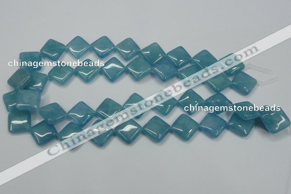CEQ154 15.5 inches 16*16mm diamond blue sponge quartz beads