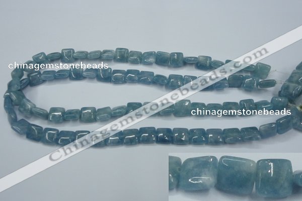 CEQ161 15.5 inches 10*10mm square blue sponge quartz beads