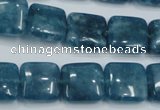 CEQ163 15.5 inches 14*14mm square blue sponge quartz beads