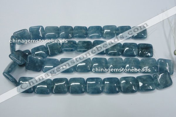 CEQ166 15.5 inches 20*20mm square blue sponge quartz beads