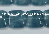 CEQ167 15.5 inches 25*25mm square blue sponge quartz beads