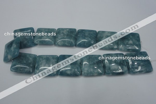 CEQ168 15.5 inches 30*30mm square blue sponge quartz beads