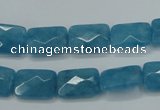 CEQ231 15.5 inches 10*14mm faceted rectangle blue sponge quartz beads