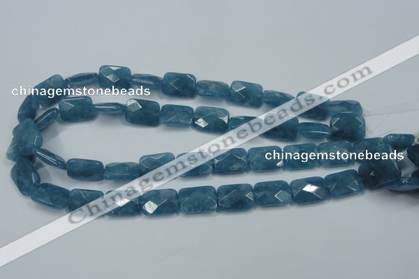 CEQ233 15.5 inches 13*18mm faceted rectangle blue sponge quartz beads