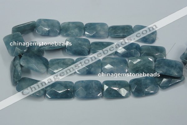 CEQ237 15.5 inches 22*30mm faceted rectangle blue sponge quartz beads