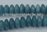 CEQ25 15.5 inches 6*12mm rondelle blue sponge quartz beads