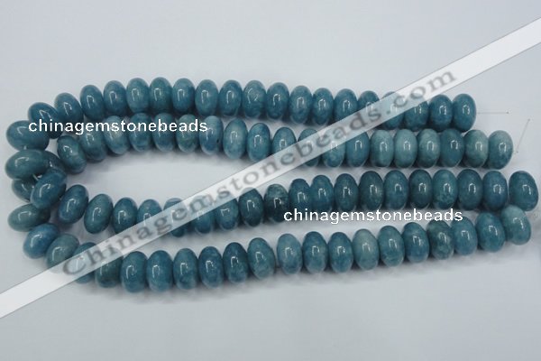 CEQ28 15.5 inches 10*16mm rondelle blue sponge quartz beads