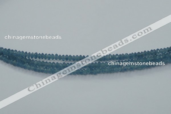 CEQ31 15.5 inches 2*4mm faceted rondelle blue sponge quartz beads