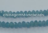 CEQ32 15.5 inches 4*6mm faceted rondelle blue sponge quartz beads