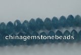 CEQ33 15.5 inches 5*8mm faceted rondelle blue sponge quartz beads