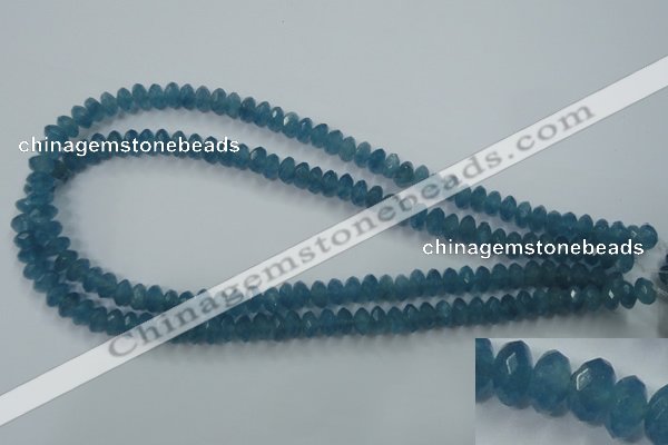 CEQ33 15.5 inches 5*8mm faceted rondelle blue sponge quartz beads