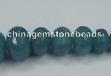 CEQ40 6*10mm - 15*20mm faceted rondelle blue sponge quartz beads