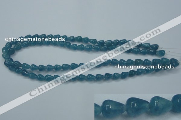 CEQ43 15.5 inches 7*9mm teardrop blue sponge quartz beads