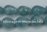 CEQ46 15.5 inches 12*16mm teardrop blue sponge quartz beads