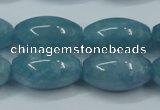 CEQ66 15.5 inches 13*23mm rice blue sponge quartz beads