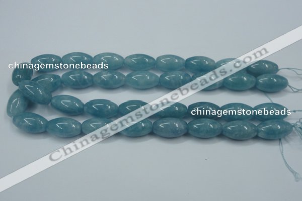 CEQ66 15.5 inches 13*23mm rice blue sponge quartz beads