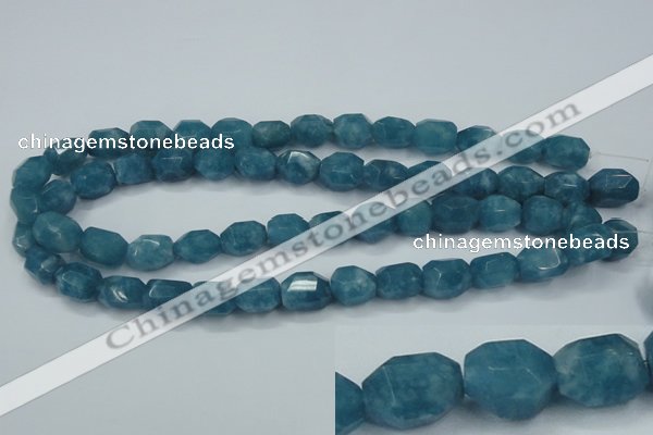 CEQ86 15.5 inches 11*14mm faceted nuggets blue sponge quartz beads