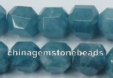 CEQ88 15.5 inches 16*17mm faceted nuggets blue sponge quartz beads