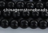 CEY02 15.5 inches 6mm round black ebony wood beads wholesale