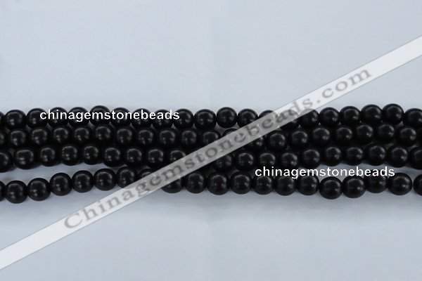 CEY02 15.5 inches 6mm round black ebony wood beads wholesale