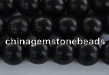 CEY04 15.5 inches 10mm round black ebony wood beads wholesale