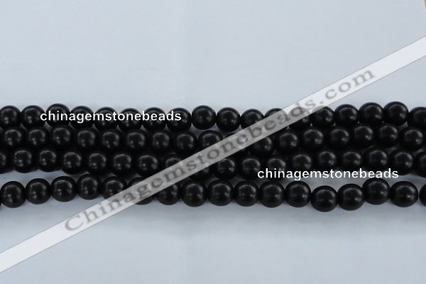 CEY04 15.5 inches 10mm round black ebony wood beads wholesale