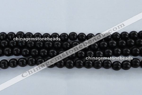 CEY05 15.5 inches 12mm round black ebony wood beads wholesale