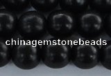 CEY06 15.5 inches 14mm round black ebony wood beads wholesale