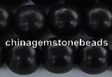 CEY08 15.5 inches 18mm round black ebony wood beads wholesale